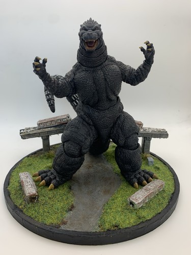 Godzilla railway diorama base - godzilla,