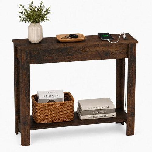 Wooden console table with - console,