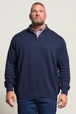 Big & Tall Men's Milano Mock Shirt Quarter Zip Jumper