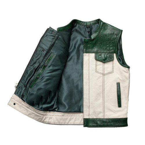 Men green crocodile - men's,