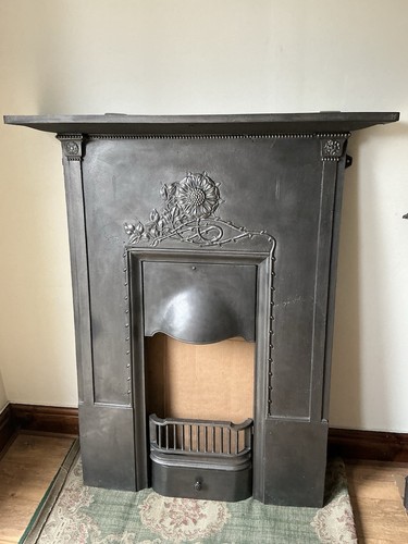 Reclaimed cast iron fireplace - cast,