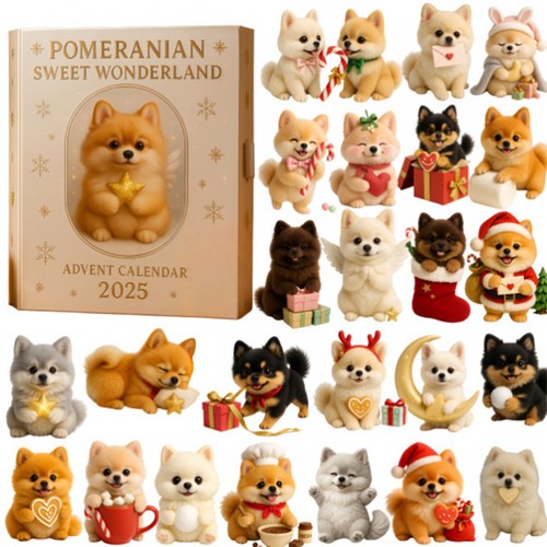 Pomeranian dog advent calendar - pomeranian,