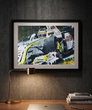 JENSON BUTTON  F1 A3 print