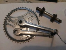 Vintage Raleigh 46 tooth single chrome cottered chainset 1/8" with BB