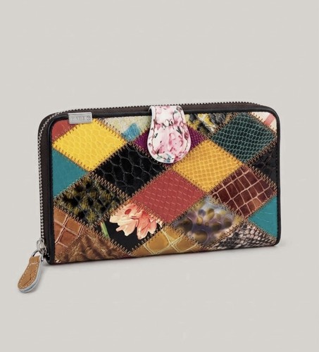 Womens multicolor leather zip - multicolor,