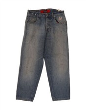 ARMANI Mens Tapered Jeans W34 L31 Blue Cotton AV10