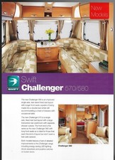 Swift Challenger 570 & 580 Caravans 2009 UK Market Single Sheet Sales Brochure