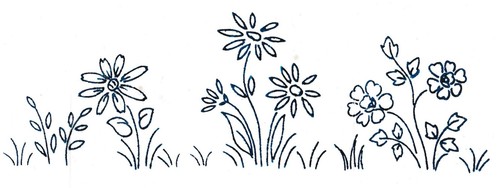 Vintage embroidery transfer - vintage,