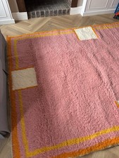 Original Moroccan Pink And Orange Berber Rug 6x8ft