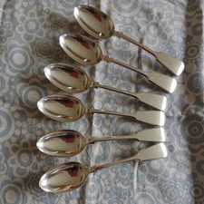 SET 6 VICTORIAN SILVER PLATE