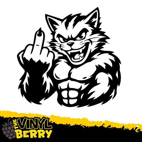 Funny angry cat flipping the - angry,