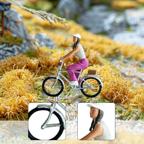 Scale girl with bike - 1/64,