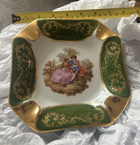 Limoges porcelain ashtray from