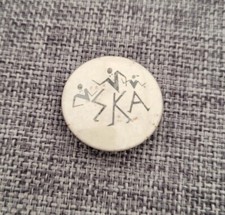 SKA PLASTIC TIN PIN BADGE