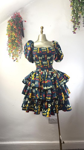 Handmade african print ruffle - print,