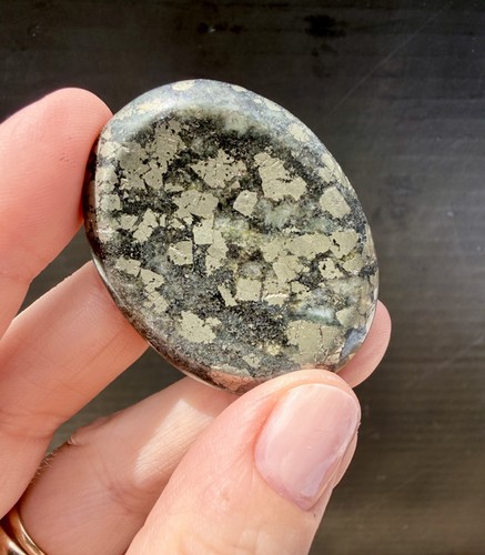 Crystal pyrite agate palm - pyrite,