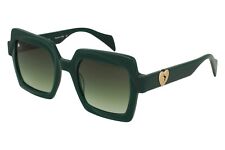 John Richmond Women Sunglasses Large Green Square Gradient Lens Vintage