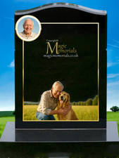 Dog Lover Headstone Granite