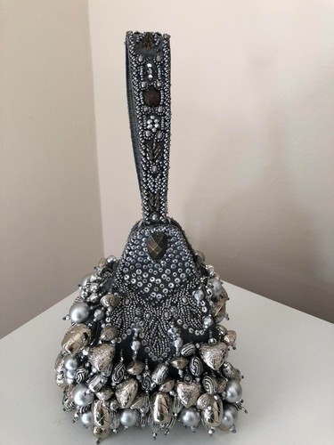 Mary frances handbag - handbag, silver