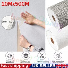10M Thick Self Adhesive Thermal Insulation Wallpaper 3D Linen Plain Wall Sticker
