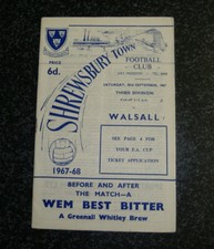 Shrewsbury v Walsall 1967/68
