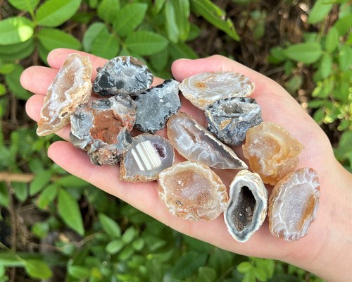 Natural oco agate geodes - oz,