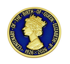 Queen Elizabeth II Centenary Enamel Pin Badge 2026 UK Commonwealth