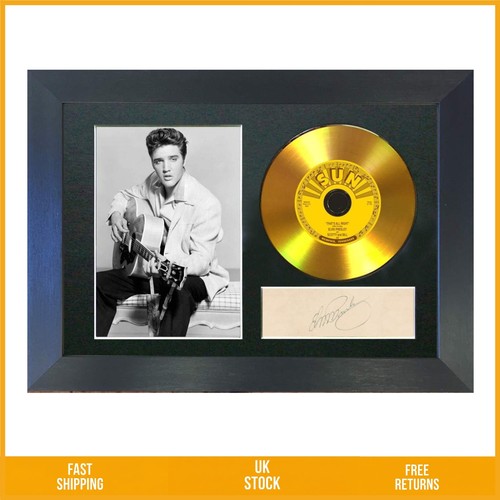 Iconic elvis presley gold disc - gold,