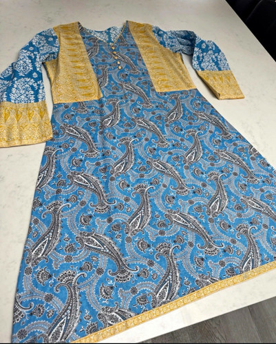 Khaadi blue printed - khaadi,