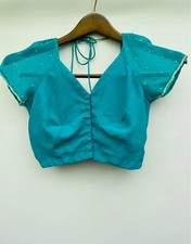 Vintage Turquoise Sari Blouse