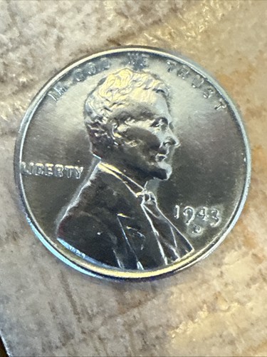1943 wwii steel penny - d,