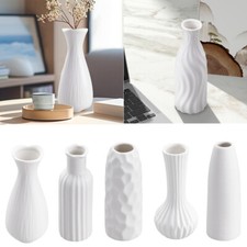 20cm Tall White Ceramic Flower