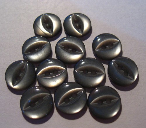 Flat back hole - flat, plastic