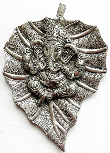 Metal ganesha leaf - on, leaf,