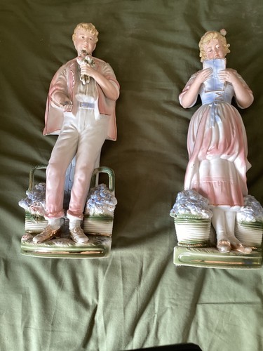 Pair antique german bisque - german,