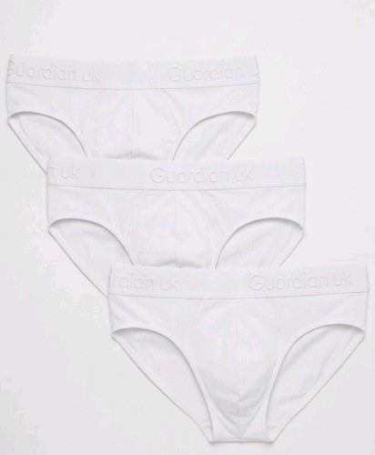 Mens white cotton briefs - white,