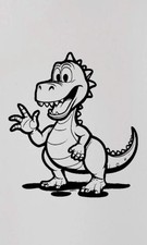 24” Dinosaur Vinyl Decal Sticker Barney Laptop Window Windscreen Lunchbox Car