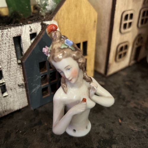 Vintage porcelain pin cushion - vintage,
