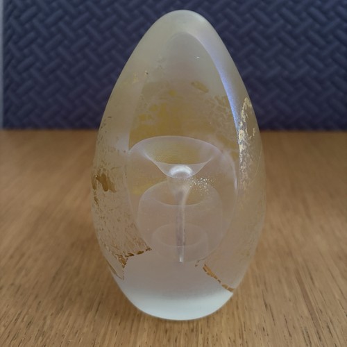 Okra glass paperweight - okra,