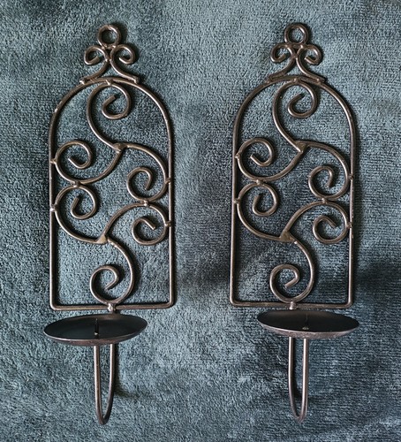 Pair vintage black metal - pair,