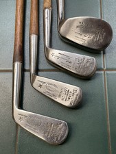 Hickory Golf Clubs X4 Gibson Star Beeline Model 2/4 Irons Mashie And Niblick