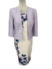 Jacques Vert Dress Ivory Lilac