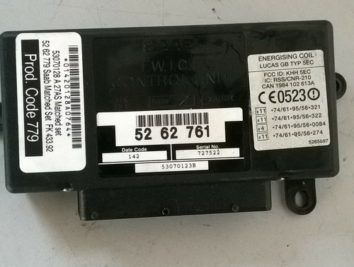 Saab ys3e 2 3t control - 9-5,