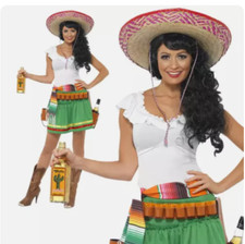 Smiffys Mexican Tequila Shooter Girl Adults Ladies Fancy Dress Costume Size S