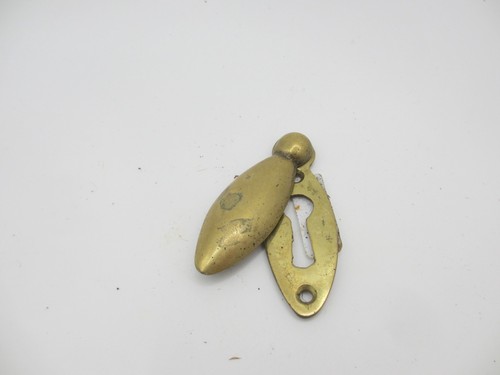 Victorian brass keyhole cover - victorian,