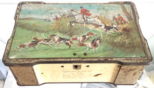 Vintage Clarnico 8" Sweet Tin 'A Hunting we will go' by Henry Fielding