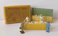 Vintage Crescent toys Butchers shop No. 1230 lead pieces, England.Not Britains