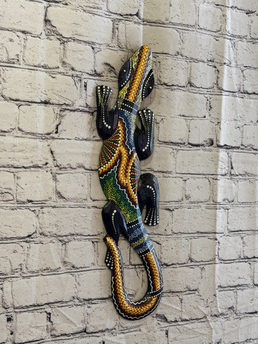 50cm gecko carved - wooden, dot