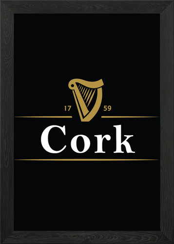 Cork guiness framed - guiness, wall