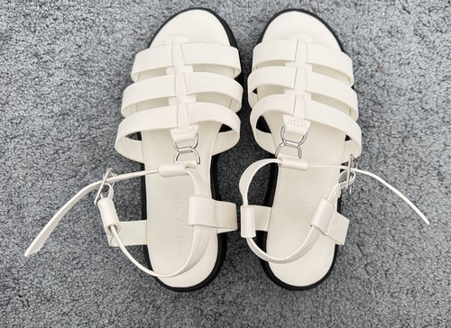 Ladies white gladiator sandals - gladiator,